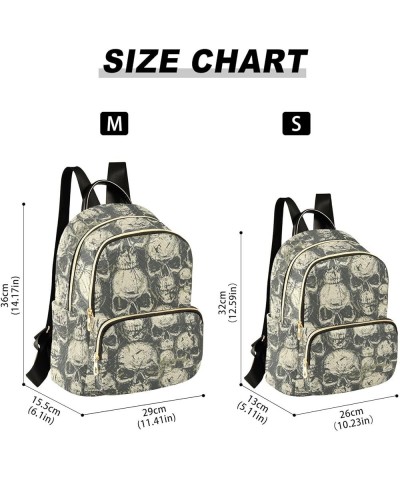 Skulls Grunge Style Backpack Purse for Women Fashion Travel Bag Ladies Shoulder Bags with Strap Handbag Lady Purse,M Small $1...