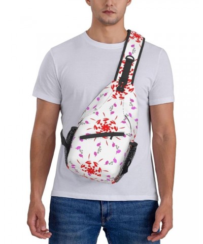 Rotating And Flying Flowers Multifunctional Casual Cross-Body Chest Bag Fashionable And Lightweight Ravels With You Anti-Wrin...