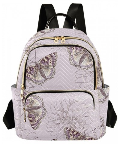 Beautiful Butterflies Flower Women's Backpack Purse Causal Daypack Work Travel College Business Trip Bag Shoulder Bag Small $...