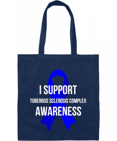 Gastroschisis and Tuberous Sclerosis Complex Awareness Gifts for Dad and Mom Survivors Navy Black Multicolor Canvas Tote Bag ...