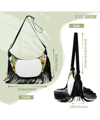 Women Fringe Tassel Cross Body Bag Leisure Shoulder Bag Color357 $11.34 Crossbody Bags