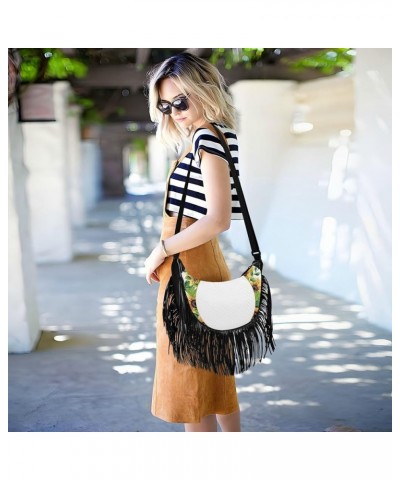 Women Fringe Tassel Cross Body Bag Leisure Shoulder Bag Color357 $11.34 Crossbody Bags