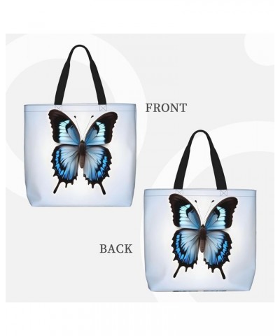 Blue Butterfly Print Fashion Tote Bag,Travel Handbag For Women, Hobo Bags, Work Shoulder Bags Crossbody Bag Blue Butterfly $1...