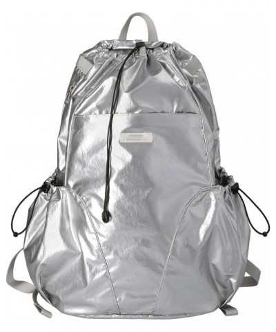 Aero String Backpack 4Colors Black Beige Cream Silver Bag $32.21 Backpacks