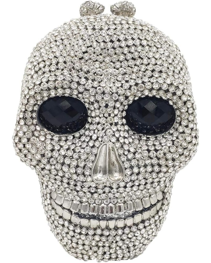 Halloween Novelty Skull Clutch Women Evening Bags Party Cocktail Crystal Purses and Handbags (Big,Silver) Red/black416 $61.82...