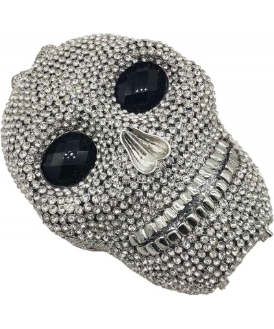 Halloween Novelty Skull Clutch Women Evening Bags Party Cocktail Crystal Purses and Handbags (Big,Silver) Red/black416 $61.82...