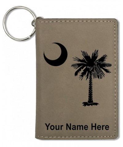 ID Holder Wallet, Flag of South Carolina, Personalized Engraving Included (Light Brown) Light Brown $13.72 Wallets