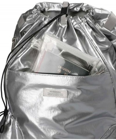 Aero String Backpack 4Colors Black Beige Cream Silver Bag $32.21 Backpacks