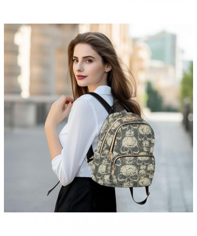 Skulls Grunge Style Backpack Purse for Women Fashion Travel Bag Ladies Shoulder Bags with Strap Handbag Lady Purse,M Small $1...