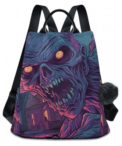 Zombie Monster Halloween Women Backpack, Fashion Anti Theft Casual Daypack Shoulder Bag Purse for Travel Work 15 inches $20.9...