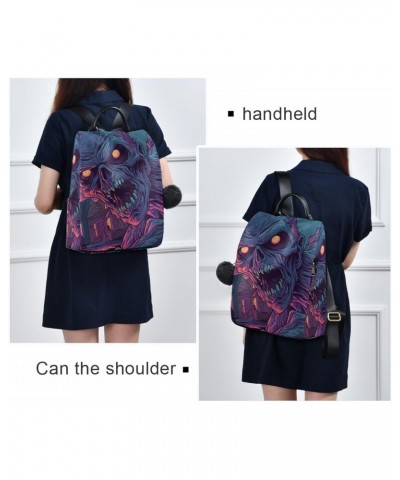 Zombie Monster Halloween Women Backpack, Fashion Anti Theft Casual Daypack Shoulder Bag Purse for Travel Work 15 inches $20.9...