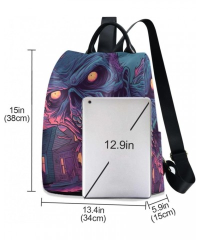 Zombie Monster Halloween Women Backpack, Fashion Anti Theft Casual Daypack Shoulder Bag Purse for Travel Work 15 inches $20.9...