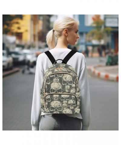 Skulls Grunge Style Backpack Purse for Women Fashion Travel Bag Ladies Shoulder Bags with Strap Handbag Lady Purse,M Small $1...