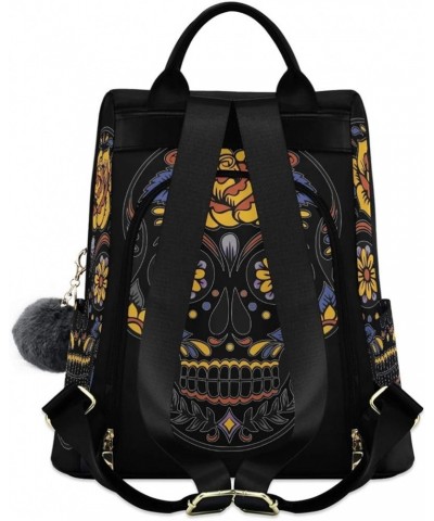 Skull Pirates on Rose Backpack Purse with Adjustable Straps for Woman Ladies Multi 04 $20.79 Backpacks