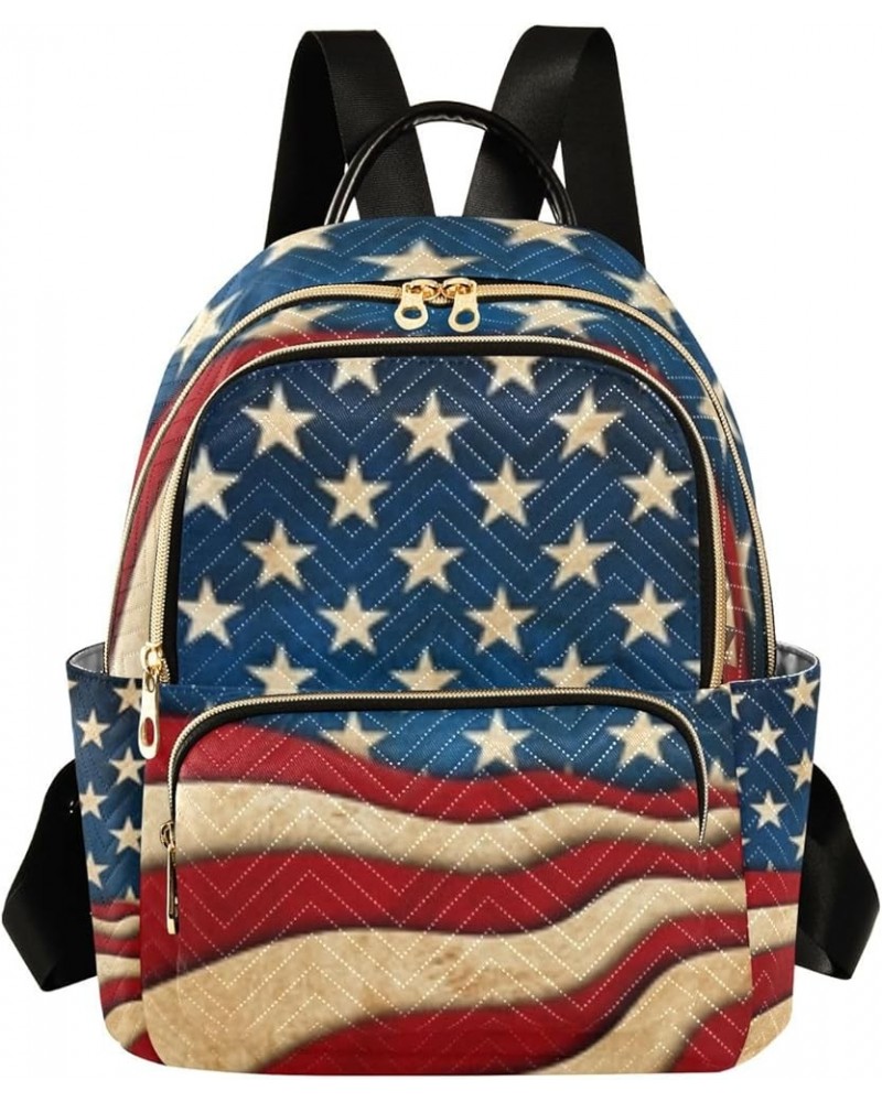 4th of July Women Backpack American Stars Cool Flag Fireworks Eagle Stars and Stripes Cute Anti-Theft Travel Backpack Lightwe...