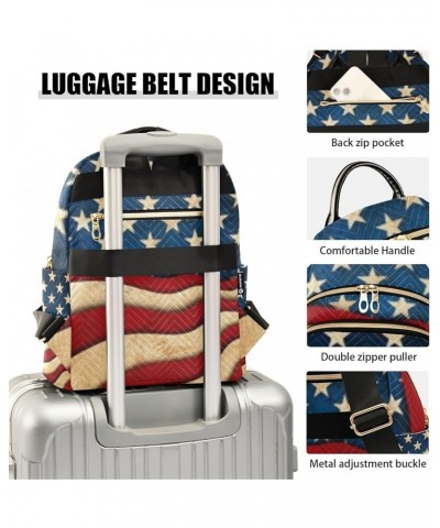 4th of July Women Backpack American Stars Cool Flag Fireworks Eagle Stars and Stripes Cute Anti-Theft Travel Backpack Lightwe...