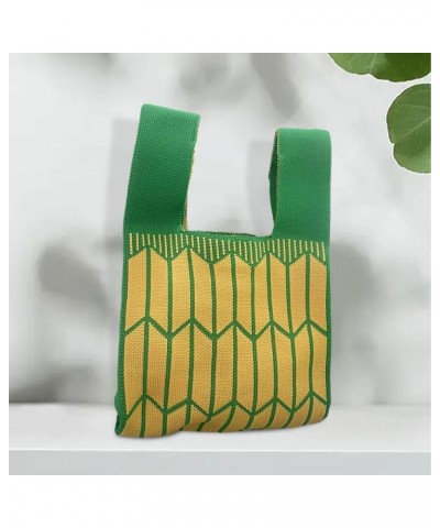 Stylish Knit Shoulder Bag for Women - Chic Handbag for Everyday Use Green $7.30 Shoulder Bags