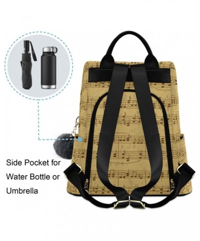 Music Stave Notes Backpack Purse for Women Anti Theft Fashion Back Pack Shoulder Bag $23.59 Backpacks