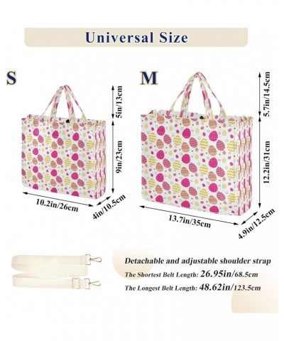 Mini Easter Egg Women's Tote Bag Satchel Handbag with Adjustable Shoulder Strap for Work College Travel,S $11.97 Totes