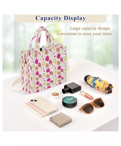 Mini Easter Egg Women's Tote Bag Satchel Handbag with Adjustable Shoulder Strap for Work College Travel,S $11.97 Totes