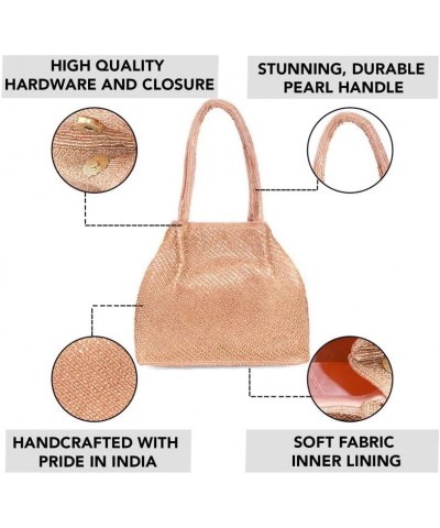 Indian Potli Bags For Women Evening Bag Clutch Ethnic Bride Purse Rose Gold 4 $31.20 Evening Bags