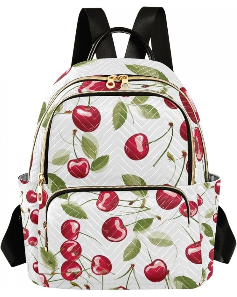 Small Backpack Purse for Women, Cherry White Travel Bag Casual Daypack Shoulder Bag Small $18.35 Backpacks