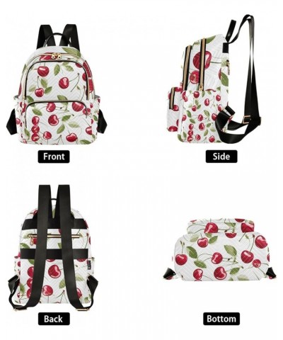 Small Backpack Purse for Women, Cherry White Travel Bag Casual Daypack Shoulder Bag Small $18.35 Backpacks