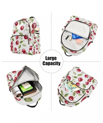 Small Backpack Purse for Women, Cherry White Travel Bag Casual Daypack Shoulder Bag Small $18.35 Backpacks