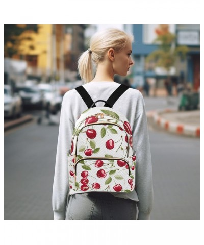 Small Backpack Purse for Women, Cherry White Travel Bag Casual Daypack Shoulder Bag Small $18.35 Backpacks