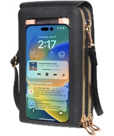 Small Crossbody Bags for Women, Small Cell Phone Purse, Handbags Wallet with Credit Card Slots Phone Purse-black $9.89 Crossb...