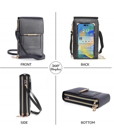 Small Crossbody Bags for Women, Small Cell Phone Purse, Handbags Wallet with Credit Card Slots Phone Purse-black $9.89 Crossb...