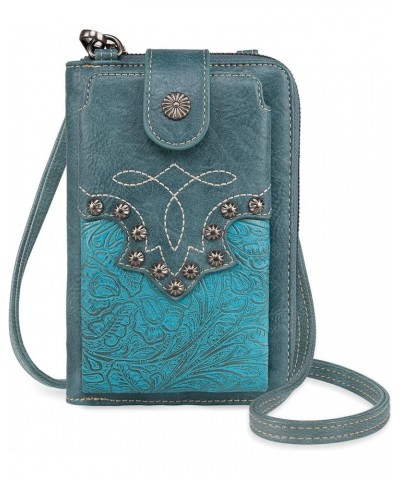 Small Crossbody Cell Phone Purses for Women Western CellPhone Wallet Bags with Coin Pocket Z-turquoise 2005 $17.48 Crossbody ...