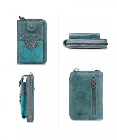 Small Crossbody Cell Phone Purses for Women Western CellPhone Wallet Bags with Coin Pocket Z-turquoise 2005 $17.48 Crossbody ...