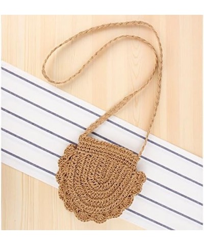 Straw Crossbody Bag Women Weave Shoulder Bag Round Summer Beach Purse and Handbags, Light Beige, Medium Brown 4 $25.11 Totes