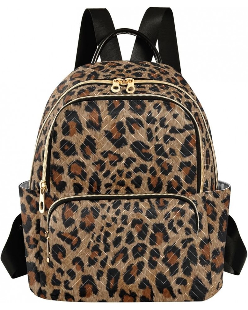 Mini Backpack Purse for Women Lightweight Girls Small Size Cheetah Leopard Print Animal School Teens College Traveling Medium...