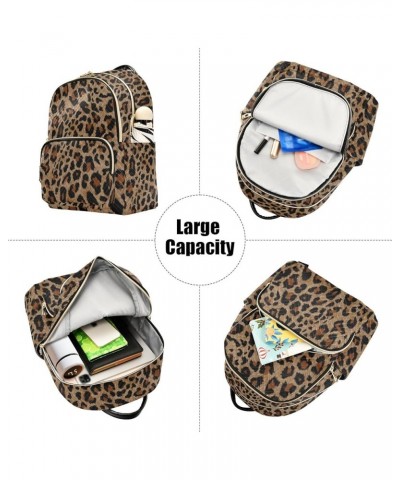 Mini Backpack Purse for Women Lightweight Girls Small Size Cheetah Leopard Print Animal School Teens College Traveling Medium...