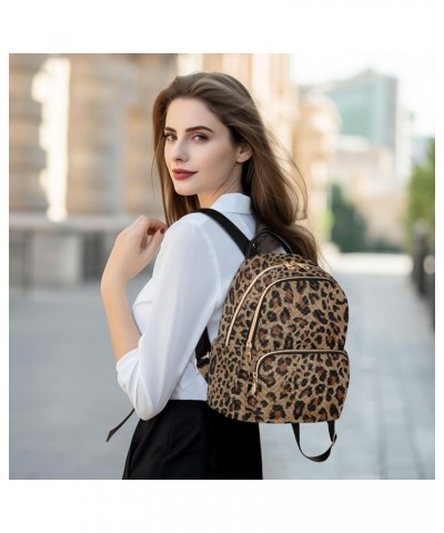 Mini Backpack Purse for Women Lightweight Girls Small Size Cheetah Leopard Print Animal School Teens College Traveling Medium...