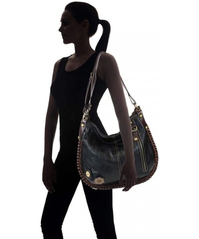 Handbags Charming Crossbody or Shoulder Convertible Large Purse - BLACK Metal Dragonfly-1 $34.32 Crossbody Bags