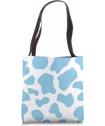 Cute Baby Blue Cow Skin Pattern Elegant Cow Pattern Tote Bag $9.43 Totes