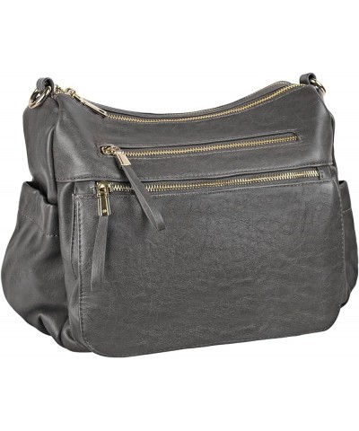 Women's Crossbody Shoulder Bag Roomy Multi Pockets Purse Handbag Travel Satchel Hobo Messenger Bag Dark Grey $13.05 Satchels