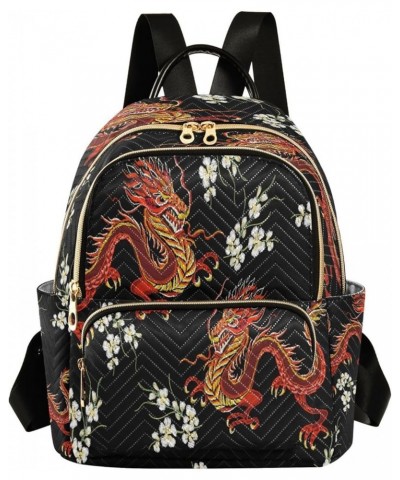 Fashion Backpack Mini Backpack Purse Casual Daily Backpack Chinese Dragons for Travel for College Work Medium $19.71 Backpacks