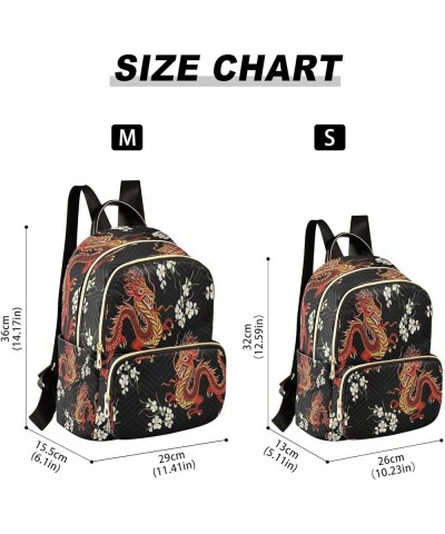 Fashion Backpack Mini Backpack Purse Casual Daily Backpack Chinese Dragons for Travel for College Work Medium $19.71 Backpacks