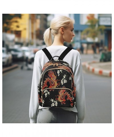 Fashion Backpack Mini Backpack Purse Casual Daily Backpack Chinese Dragons for Travel for College Work Medium $19.71 Backpacks