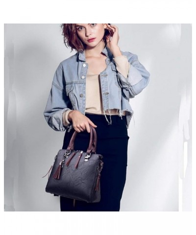 Women Handbags PU Long Strap Shoulder Bag Ladies Tote Bag Cross-body Bags Purse Messenger Bags-Black Pink $21.75 Totes