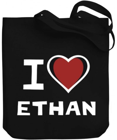 I love Ethan Bicolor Heart Canvas Tote Bag 10.5" x 16" x 4 $21.99 Totes