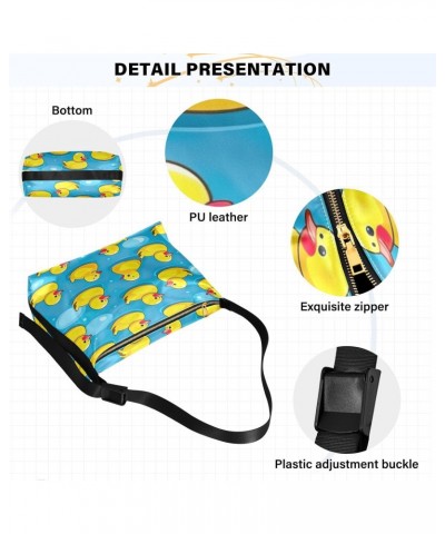 Cute Ducky Yellow Crossbody Bag for Women Men with Adjustable Strap PU Leather Shoulder Hobo Purse Bag 20848477 $17.48 Should...