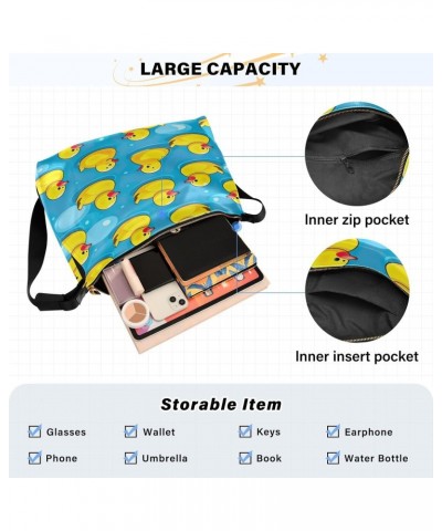 Cute Ducky Yellow Crossbody Bag for Women Men with Adjustable Strap PU Leather Shoulder Hobo Purse Bag 20848477 $17.48 Should...