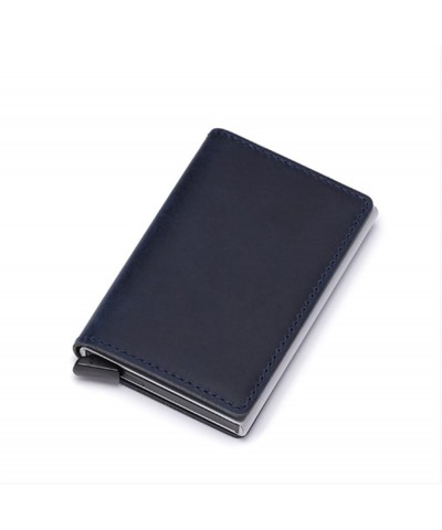 Leather Credit Card Holder Non-scan Slim Vintage Wallet Metal Blocking Wallet 1Pcs (Color : Coffee ZF9189598) Black $28.62 Wa...