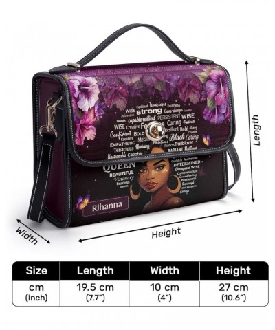 Personalized Leather Satchel Bag For Women - African Pride Woman Purses - Gifts For Black Women African Queen Black Queen $34...