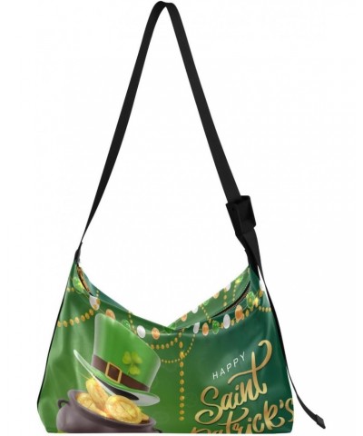 Splendid St Patricks Day Hobo Crossbody Bags for Women Leather Large Shoulder Bag Cross Body Shamro Green Trendy Womens Tote ...